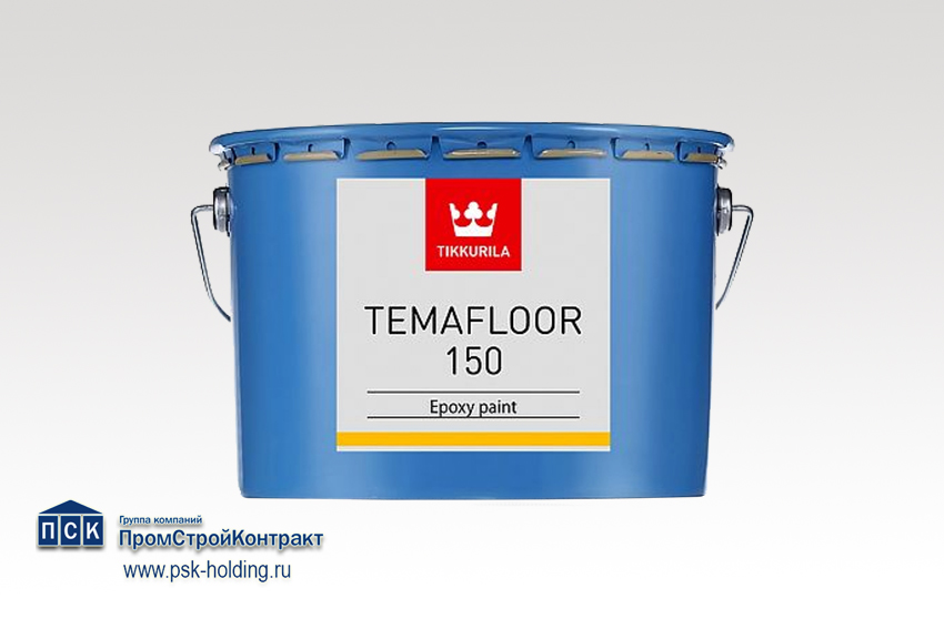 Двухкомпонентная эпоксидная краска без растворителей для бетонного пола Temafloor  150 (Темафлор-150)-1