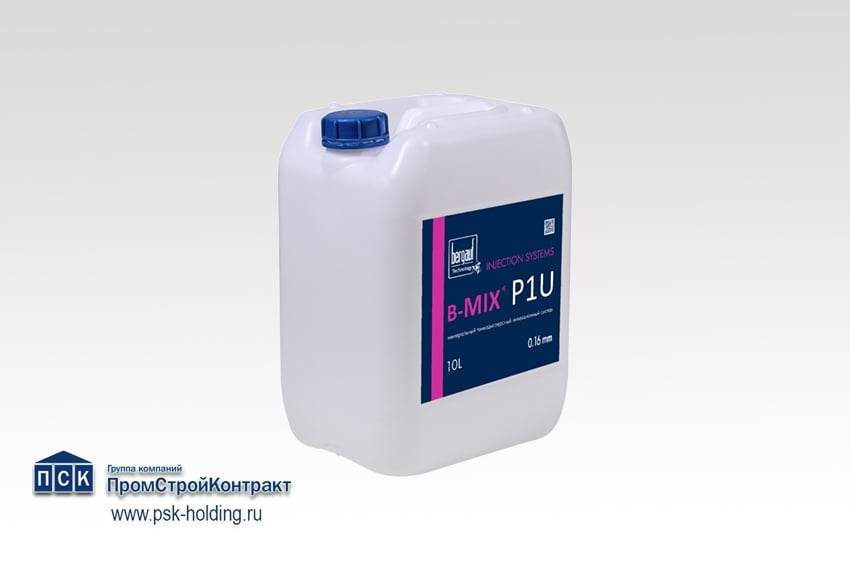Однокомпонентная гидроактивная полиуретановая инъекционная система Bergauf B-Mix P1U-1