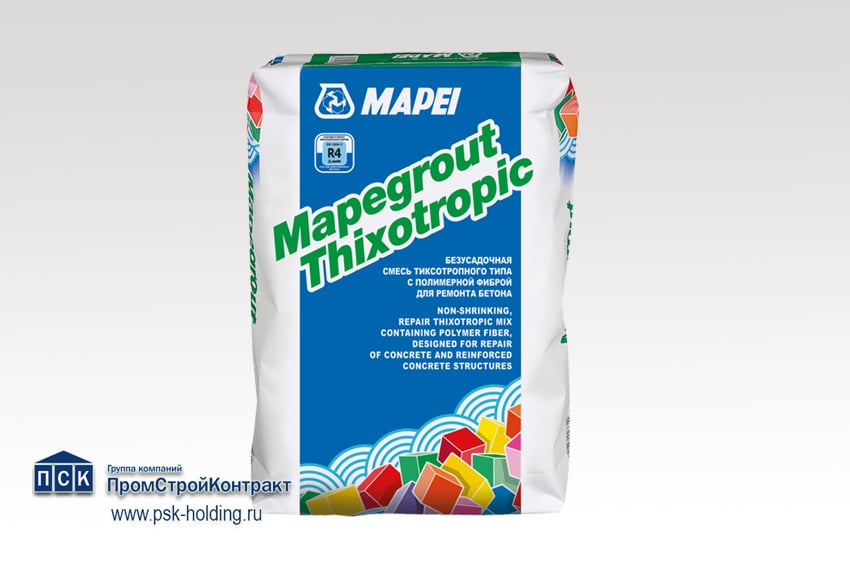 Безусадочная быстротвердеющая ремонтная смесь тиксотропного типа Mapegrout thixotropic-1