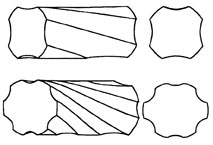 Рис. 6. Витой арматурный профиль, получаемый способом холодной деформации